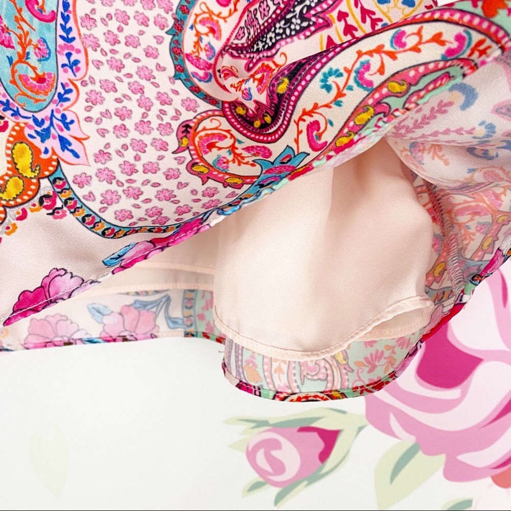 Tabitha Webb Floral Print Paisley Boho Top XL - Picture 4 of 6